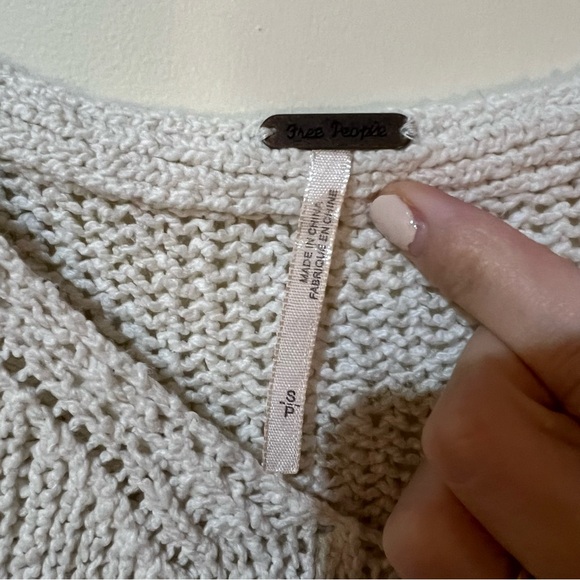 Free People | You Found Me knit tunic sweater, Ivory Cream - Picture 10 of 12